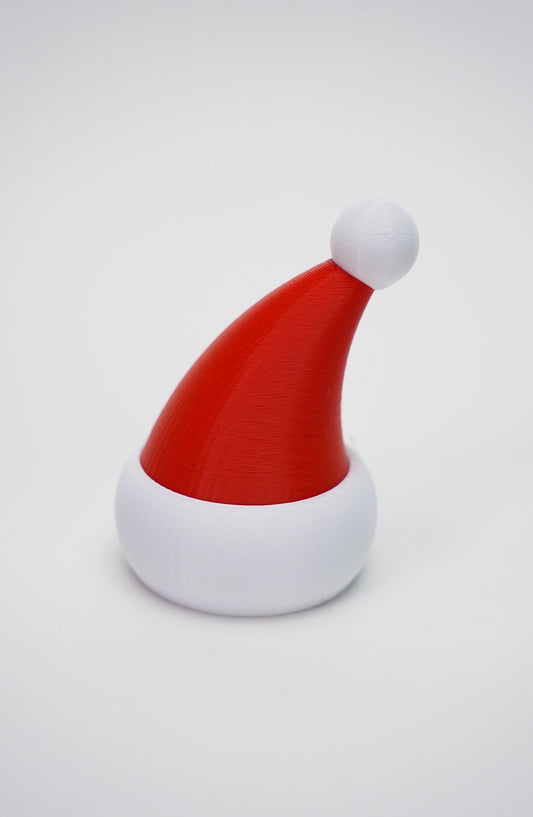 3D printed Santa hat bottle topper for wine and drink bottles