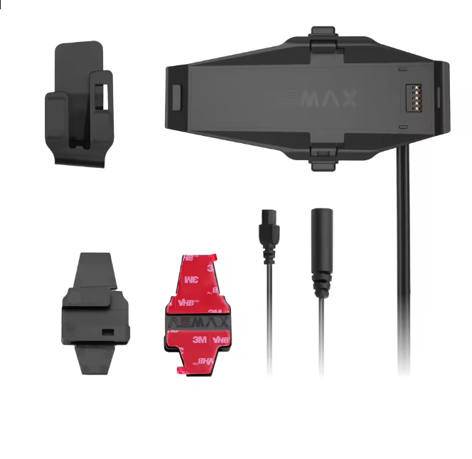 ASMAX F1 PRO-A magnetic mount kit for motorcycle intercom including base, mount and accessories