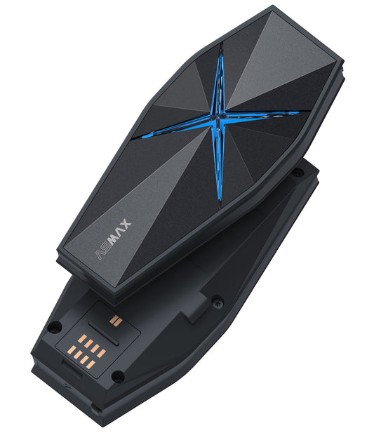 ASMAX F1 PRO MAX motorcycle intercom side view showing slim and modern design