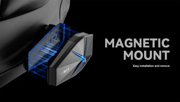 ASMAX F1 PRO MAX magnetic mount for quick motorcycle helmet installation