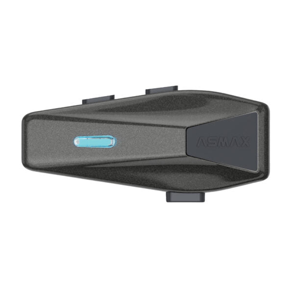 ASMAX S2 motorcycle intercom side view showing slim profile and control button
